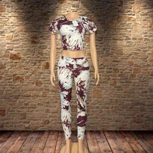 Women's casual Crop Top, Leggings, Pants, Outfit Set